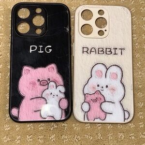 Cute Pig and Rabbit Phone Cases